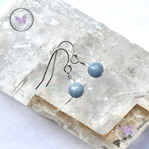 Angelite & Crystal Quartz Earrings